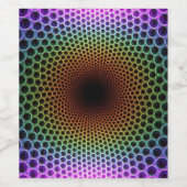 Psychedelic Spiral Weinetikett (Einzelnes Label)