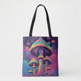 Psychedelic Spirit Shroom Garden Tote Bag Tasche