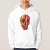 Psychedelic Split Skull Art Hoodie (Vorderseite)