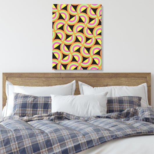 Psychedelic Squares Leinwanddruck (Insitu (Schlafzimmer))