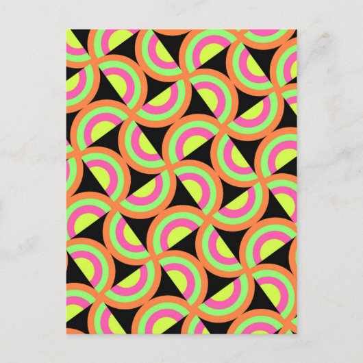 Psychedelic Squares Postkarte (Vorderseite)