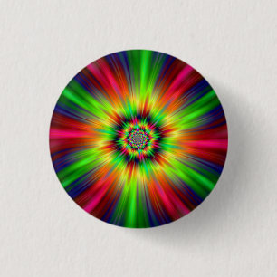 Psychedelic Star Burst Button