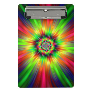 Psychedelic Star Burst Mini Klemmbrett