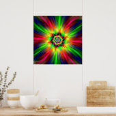 Psychedelic Star Burst Poster (Küche)