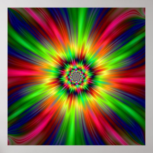 Psychedelic Star Burst Poster (Vorne)