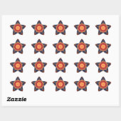 Psychedelic Star Stickers (Blatt)