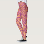 Psychedelic Starburst Pattern – Groovy Pink & Oran Leggings (Links)