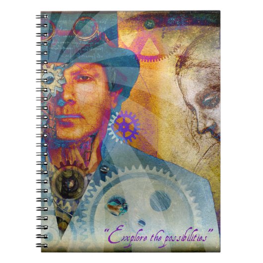 Psychedelic Steampunk-Notebook Notizblock (Vorderseite)