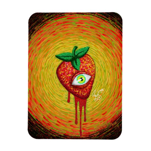 Psychedelic Strawberry Magnet (Vertikal)