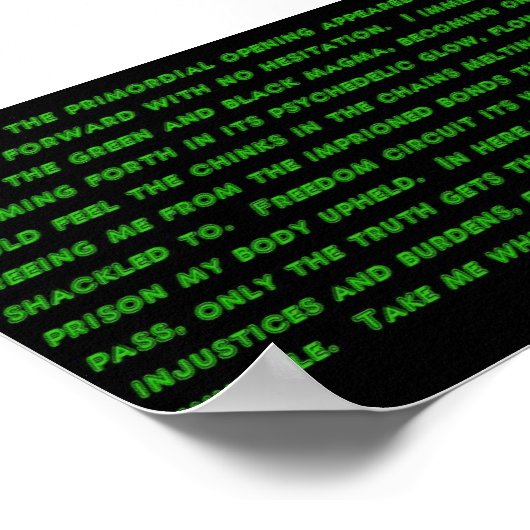 Psychedelic Stream Gedicht Print Poster (Ecke)