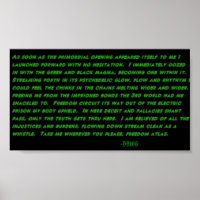 Psychedelic Stream Gedicht Print