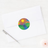 Psychedelic Sun Sticker (Umschlag)