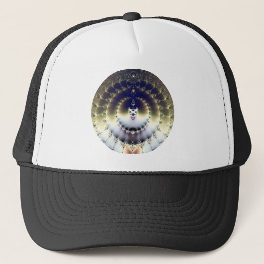 Psychedelic Sun Truckerkappe (Vorderseite)