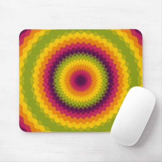 Psychedelic Sunburst Mousepad (Mit Mouse)
