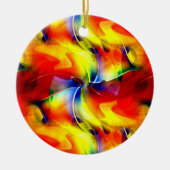 Psychedelic Sunrise Keramikornament (Vorne)
