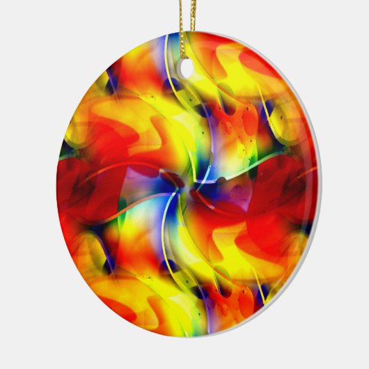 Psychedelic Sunrise Keramikornament (Links)