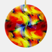Psychedelic Sunrise Keramikornament (Hinten)