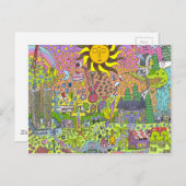 PSYCHEDELIC SUNSET POSTKARTE (Vorne/Hinten)