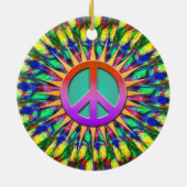 Psychedelic Sunshine Groovy Peace Ornament (Hinten)