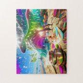 Psychedelic Surfing Beach Sand Jigsaw Puzzle (Vertikal)