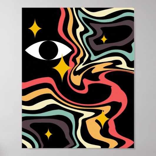 Psychedelic Swirl Eye Poster (Vorne)