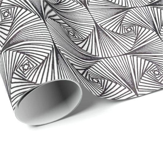 Psychedelic Swirl Wrapping Paper Geschenkpapier (Rolleneckpunkt)