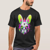 Psychedelic Techno Rabbit Rave EDM Punk Grunge Aes T-Shirt (Vorderseite)