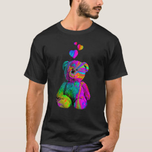 Psychedelic Teddy Bär Trippy Teddy mit T-Shirt