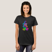 Psychedelic Teddy Bär Trippy Teddy mit T-Shirt (Vorne ganz)