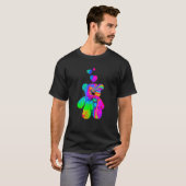 Psychedelic Teddy Bär Trippy Teddy mit T-Shirt (Vorne ganz)