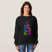 Psychedelic Teddy Bear Trippy Colorful Teddy with  Sweatshirt (Vorne ganz)