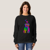 Psychedelic Teddy Bear Trippy Colorful Teddy with  Sweatshirt (Vorne ganz)