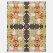 Psychedelic Tesla Liquid Mandala Quilt Pattern Fleecedecke (Vorderseite)