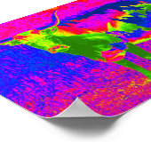 Psychedelic Texas Longhorn Cow Poster (Ecke)