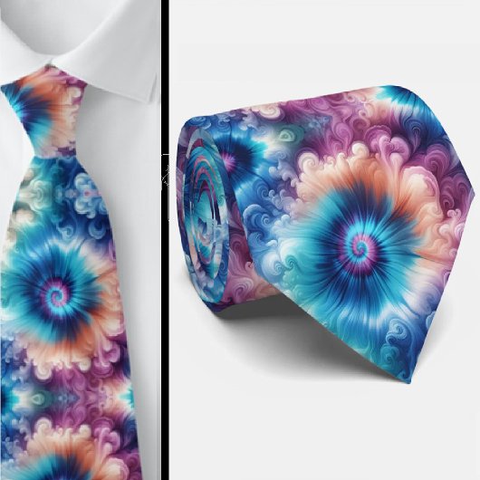 Psychedelic Tie-Dye Pattern Krawatte