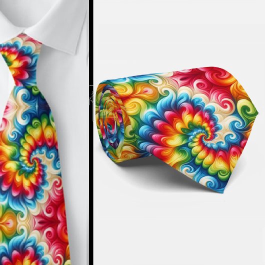 Psychedelic Tie-Dye Pattern Krawatte