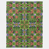 Psychedelic Tiger & Snake Dschungel Mandala Quilt Fleecedecke (Vorderseite)