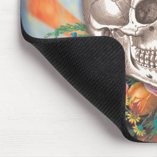 Psychedelic Top Hat Skull Mousepad (Ecke)