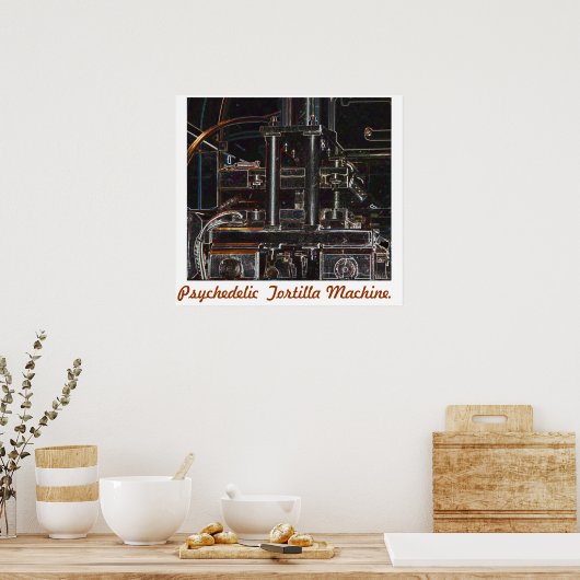 Psychedelic Tortilla Machine Poster (Küche)