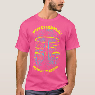 Psychedelic Travel Büro Lustiger Magic Mushroom Au T-Shirt
