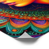 Psychedelic Traveler Women Art Poster (Ecke)