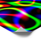 Psychedelic Trip Strings Dark Poster (Ecke)