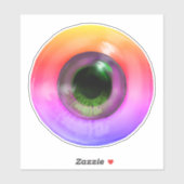 Psychedelic Trippy-komisches Hippie Funky Eye Aufkleber (Blatt)