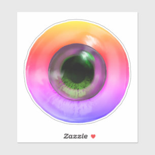 Psychedelic Trippy-komisches Hippie Funky Eye Aufkleber