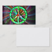 Psychedelic Trippy Peace Sign Visitenkarte (Vorne/Hinten)