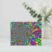 Psychedelic Tunnel of Blocks Postkarte (Stehend Vorderseite)
