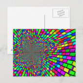 Psychedelic Tunnel of Blocks Postkarte (Vorne/Hinten)