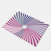 Psychedelic Twirl Op art  Fußmatte (Schrägansicht)
