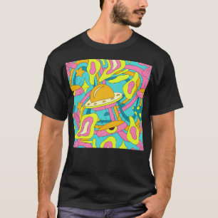 Psychedelic Ufo Colorful Trippy Space T-Shirt