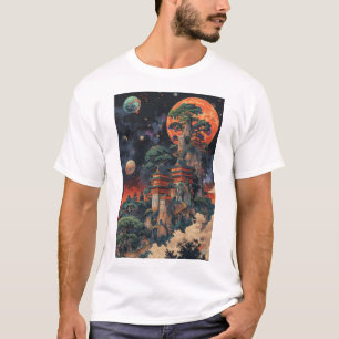Psychedelic Ukiyo-e Baobab Bonsai T - Shirt